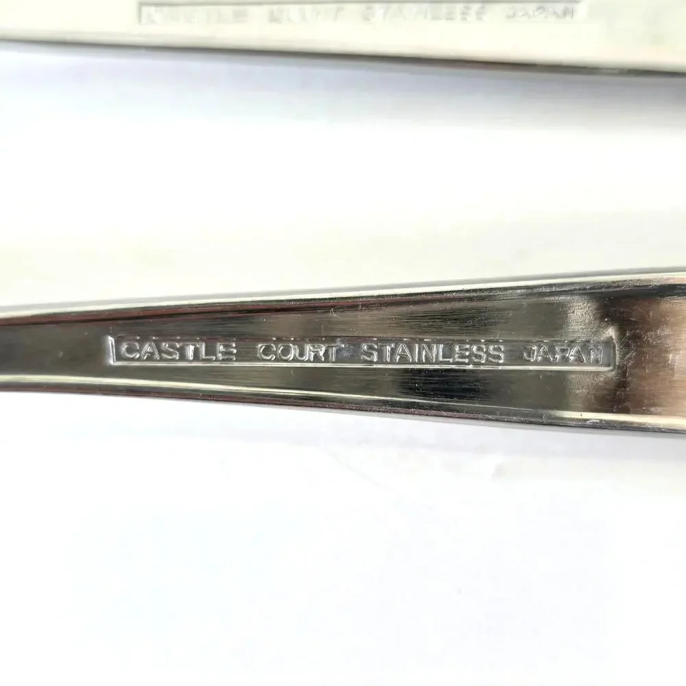 Castle Court RoseGlow 3 Dinner Forks Stainless Steel Japan Vintage Mid Century